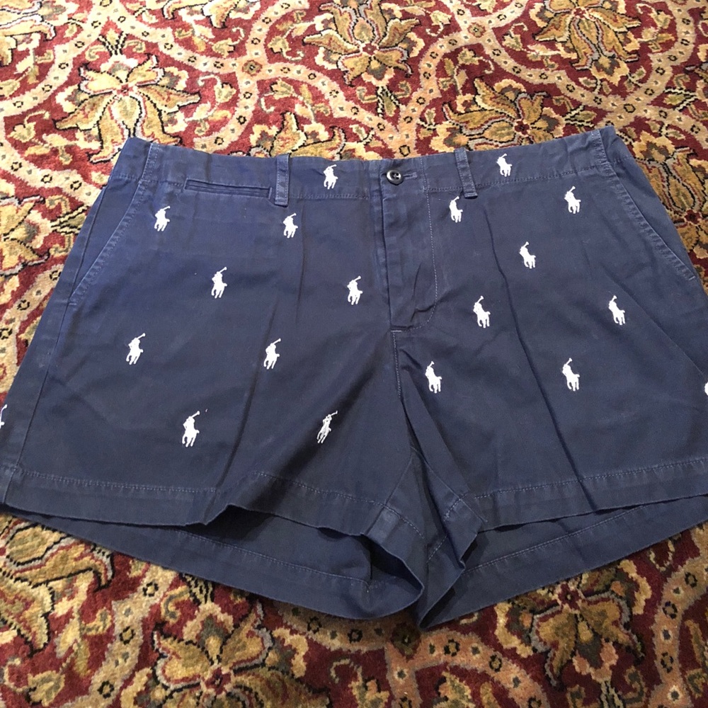 Ralph Lauren Sport navy blue shorts with logo